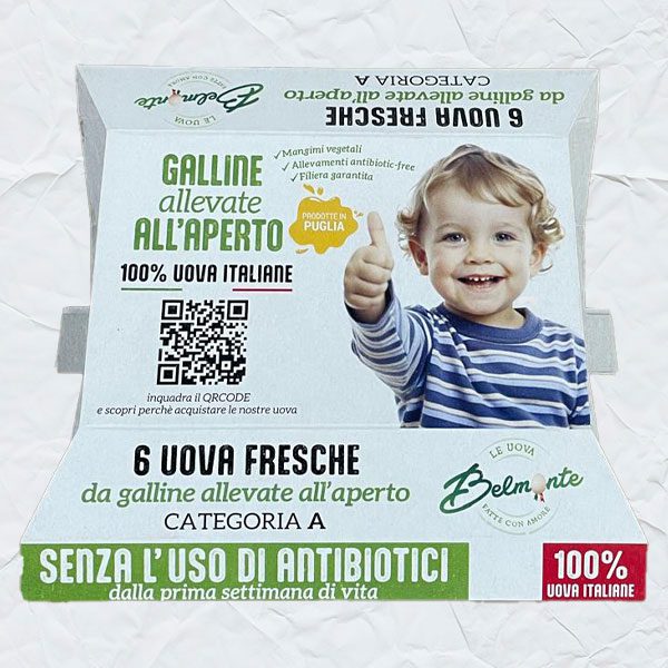 Cluster Uova in cartoncino teso chiuso, con design personalizzato