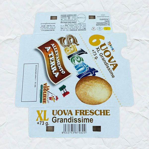 Cluster Uova in cartoncino teso chiuso, con design personalizzato