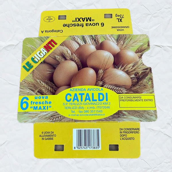 Cluster Uova in cartoncino teso chiuso, con design personalizzato