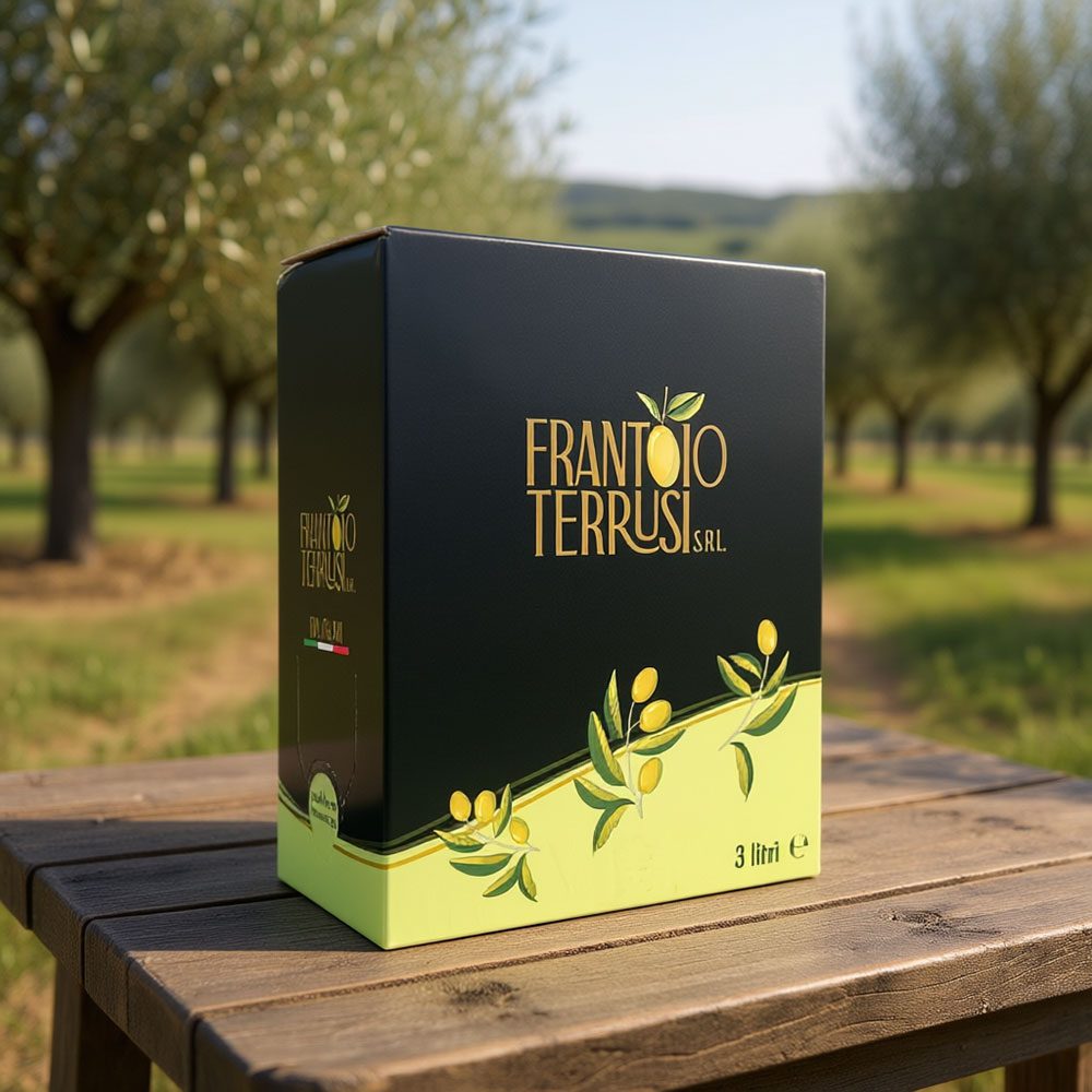 Bag in box olio EVO 3L personalizzato Cartobox